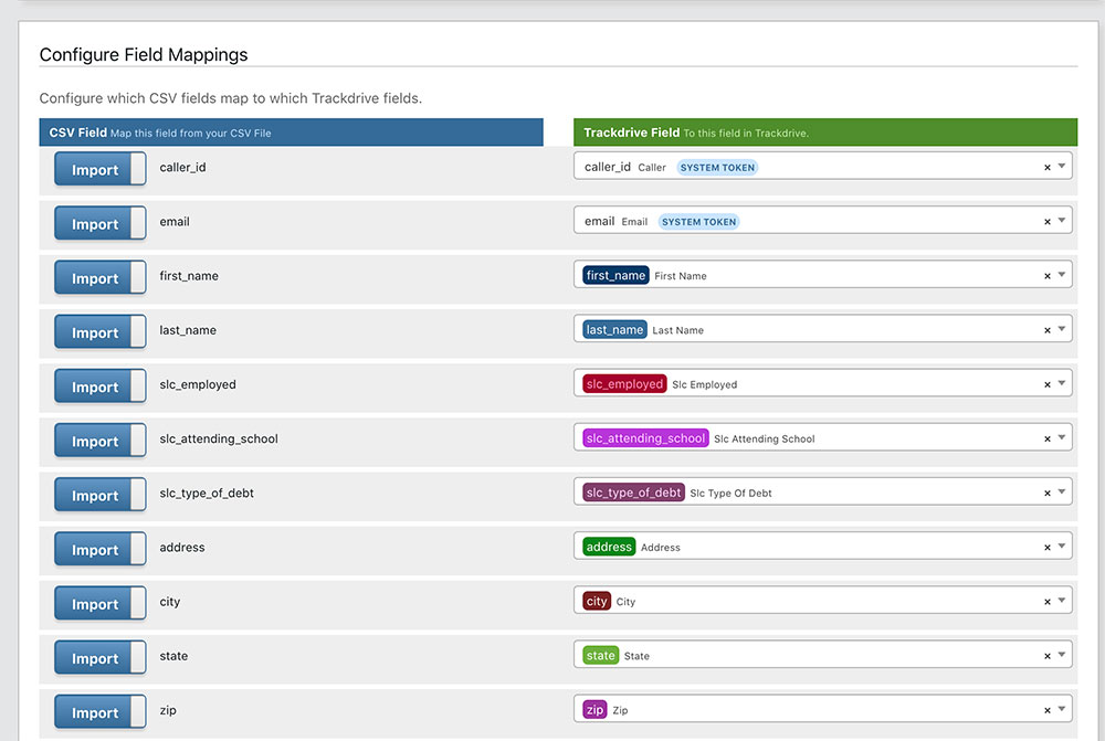 Trackdrive telephone accounts overview